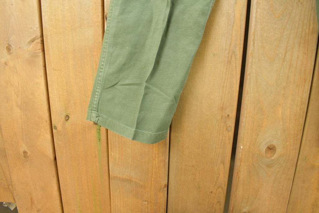 Vintage 1980s Military OG-107 Starched Sateen Fatigue Pants Men's 31 x 32