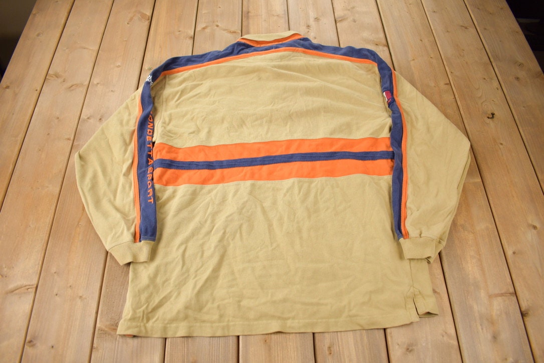 Vintage 1990s Mondetta Sport Embroidered Quarter Button Polo Sweatshirt