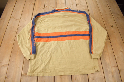 Vintage 1990s Mondetta Sport Embroidered Quarter Button Polo Sweatshirt