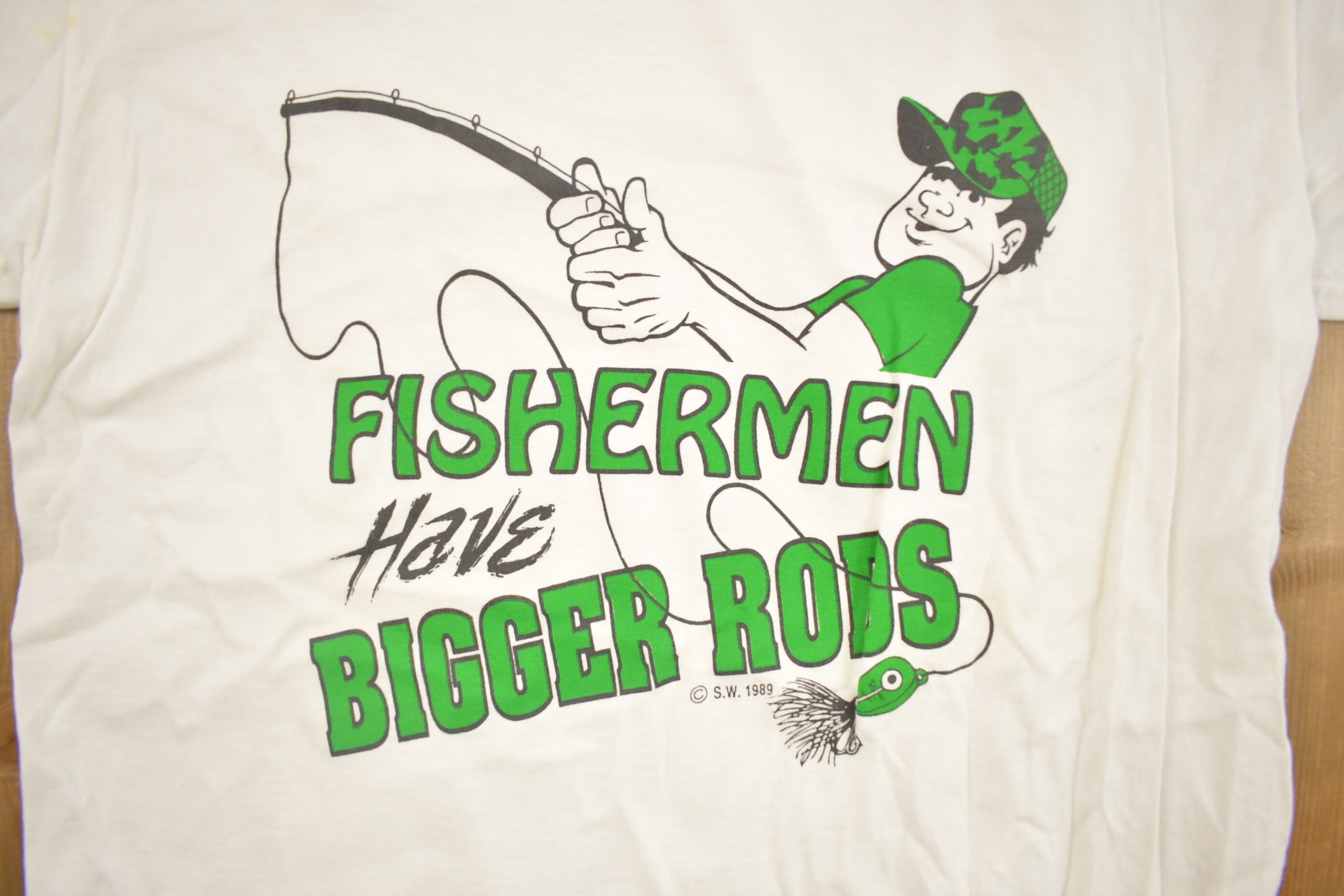 Vintage 1990s Funny Fisherman T-Shirt
