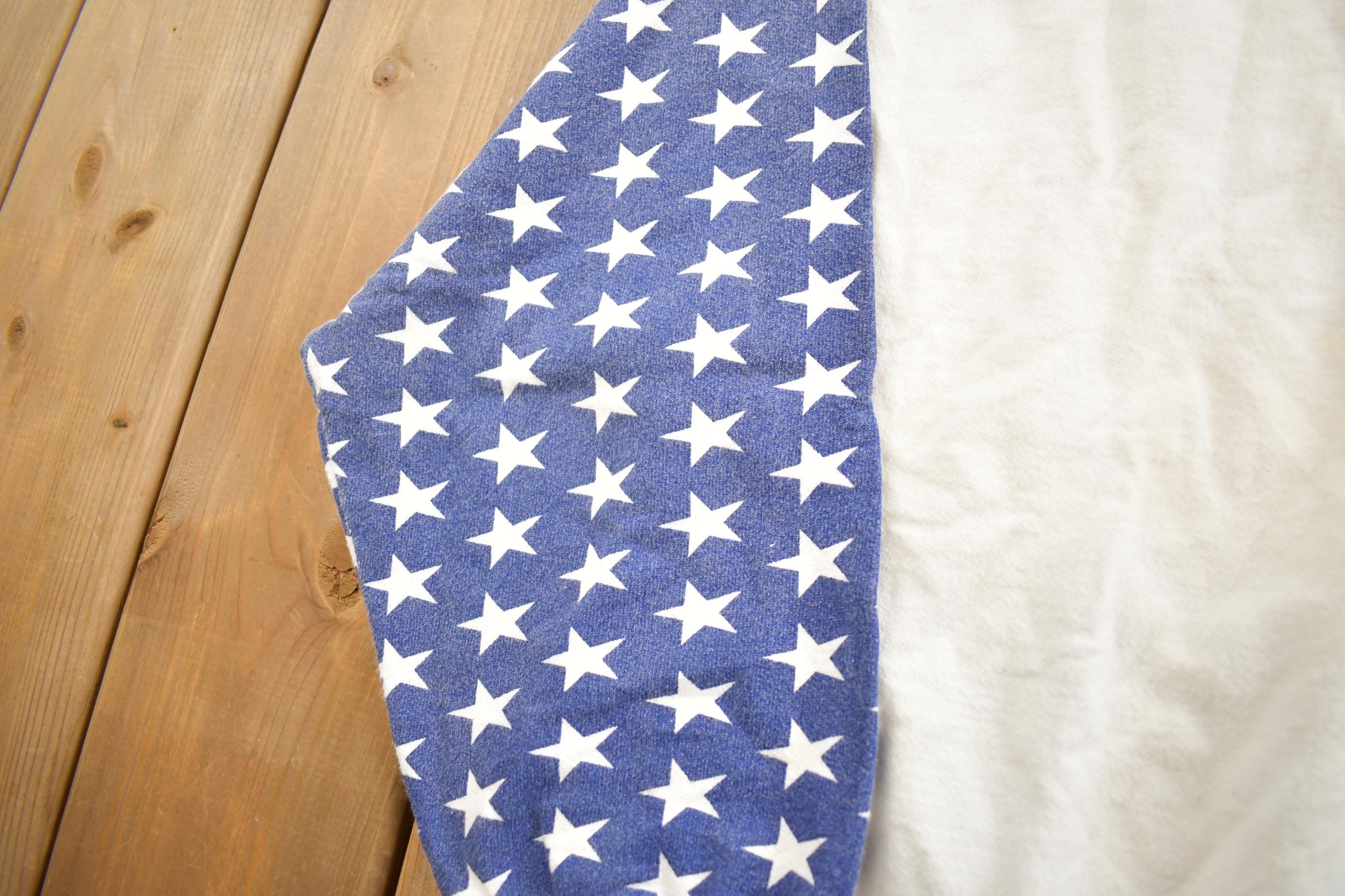 Vintage 1990s American Flag LA Sportswear Blank Crewneck Sweatshirt Made In USA