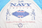 Vintage 1990s Youths Navy Graphic T-Shirt