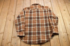 Vintage 1990s JC Penney Plaid Flannel Button Up Shirt
