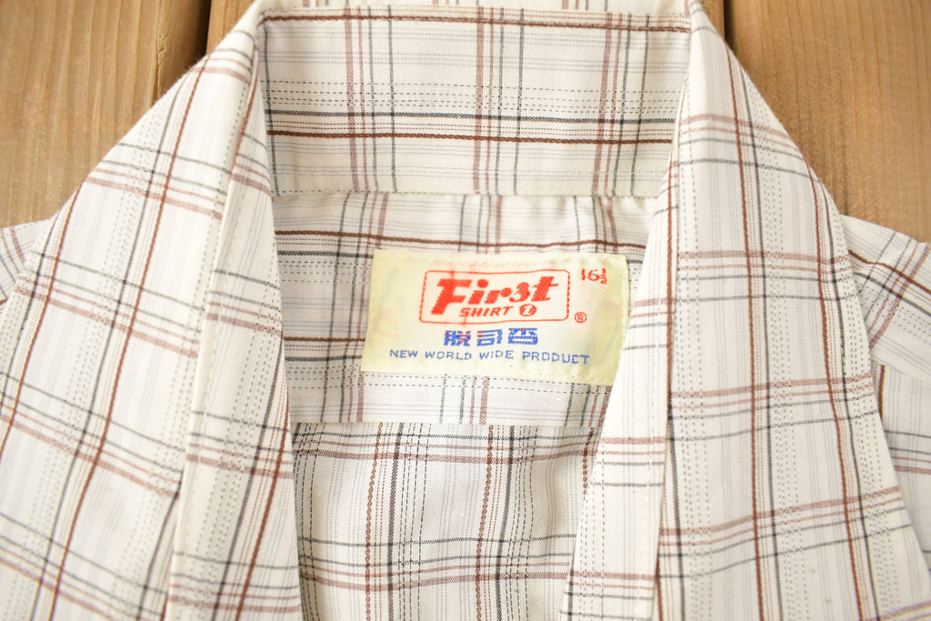 Vintage 1990s First Shirt Striped Button Up Shirt