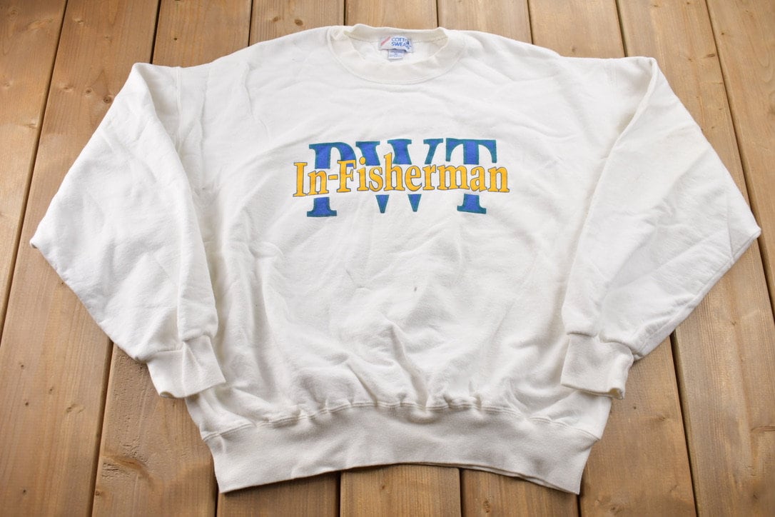 Vintage 1990's PWT In Fisherman Embroidered Crewneck