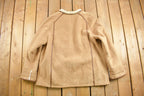 Vintage 1980s London Fog Faux Lambskin Sheerling Leather Jacket