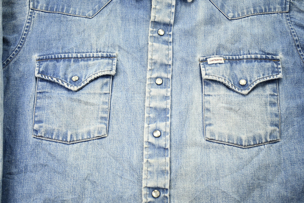 Vintage 1990s Carhartt Denim Jean Shirt