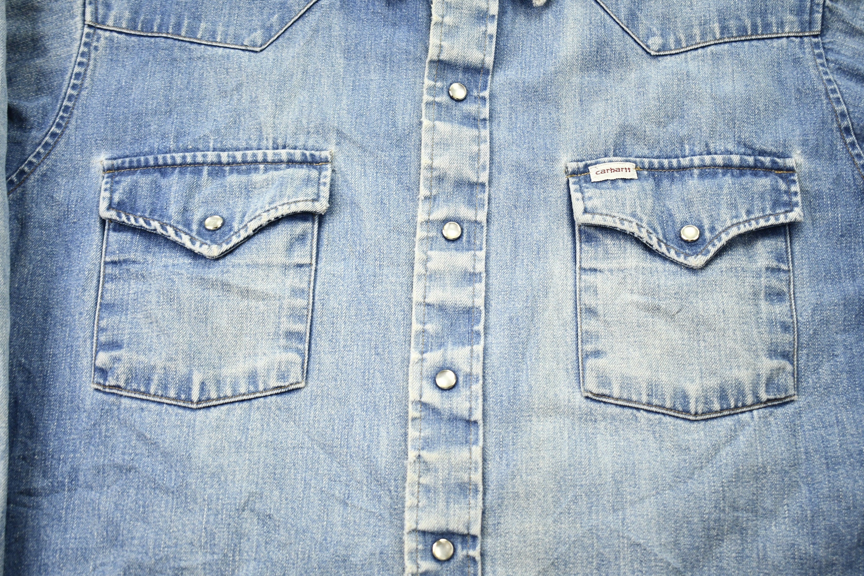 Vintage 1990s Carhartt Denim Jean Shirt
