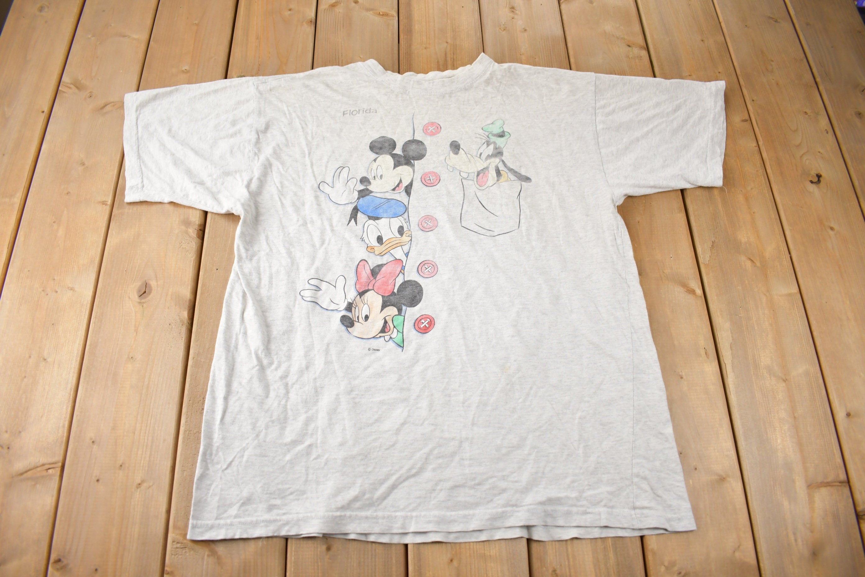Vintage 1990s Disney Mickey Mouse & Friends Florida Graphic T-Shirt