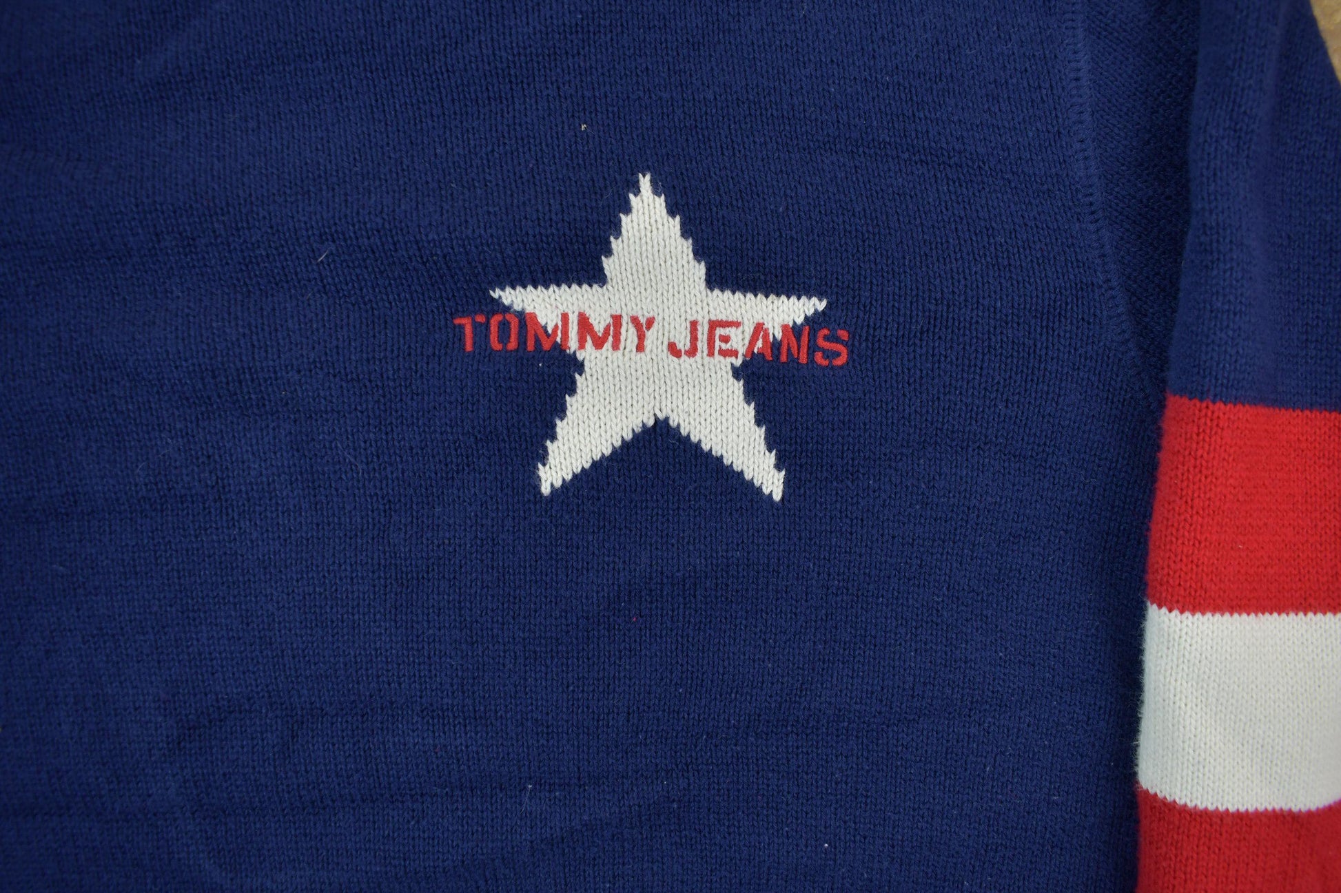 Vintage 1990s Tommy Jeans Knit Crewneck Sweater
