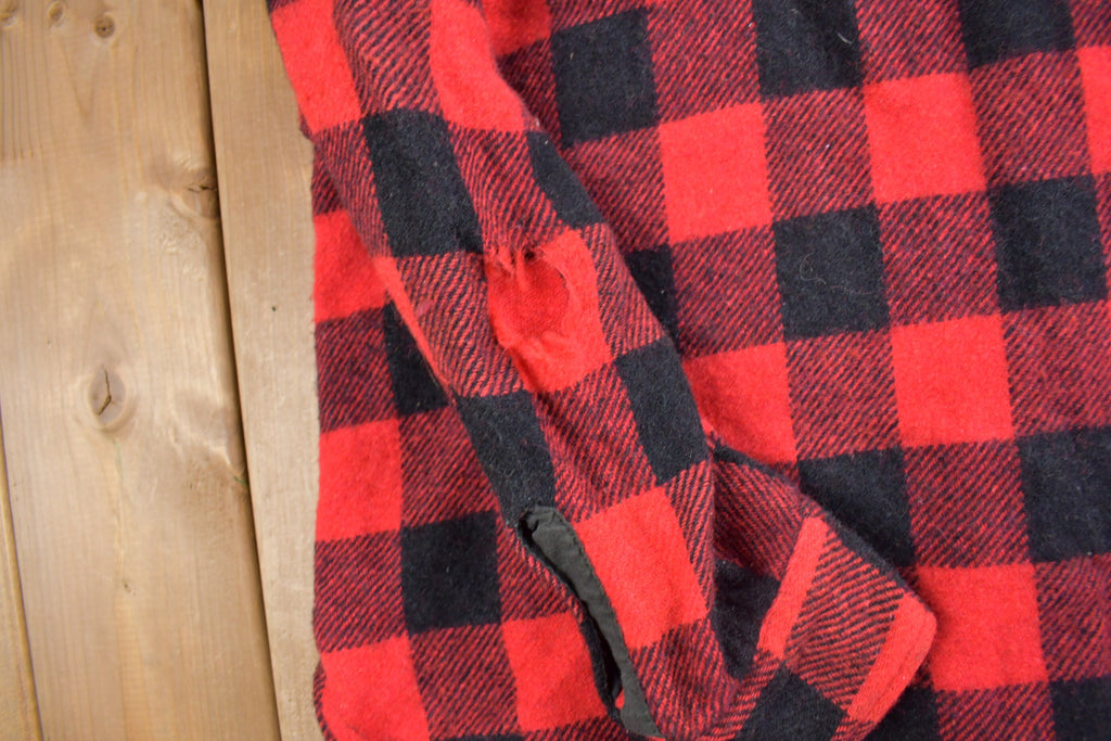 Vintage 1970s Sears Mens Store Buffalo Plaid Button Up Shirt