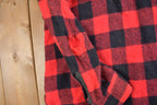 Vintage 1970s Sears Mens Store Buffalo Plaid Button Up Shirt