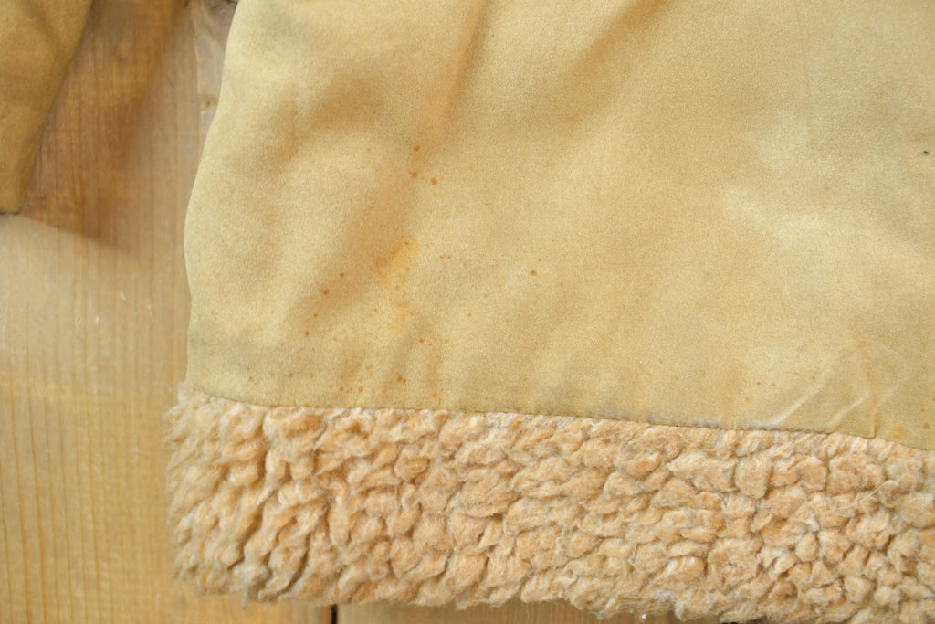 Vintage 1980s Fingerhut Fashions Western Outdoor Wear Faux Shearling Jacket