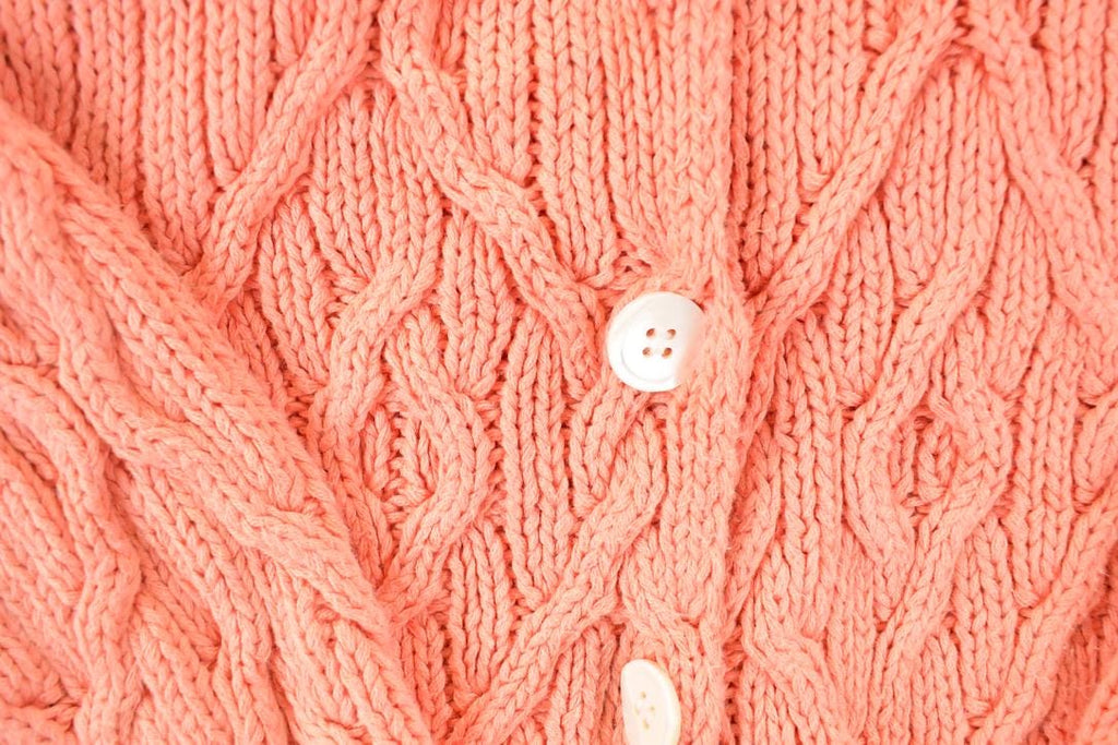 Vintage 1990s Doncaster Sport Cable Knit Cardigan Sweater Women's M  Preppy Knit Cardigan  Fancy Knit Vintage Cardigan