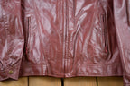 Vintage 1990s London Fog Leather Biker Jacket