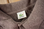 Vintage 1990s Lacoste Cable Knit Quarter Button Collared Sweater Size L/XL