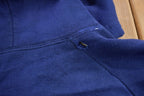 Vintage 1990s Blank Blue Thermal Lined Zip Up Hoodie
