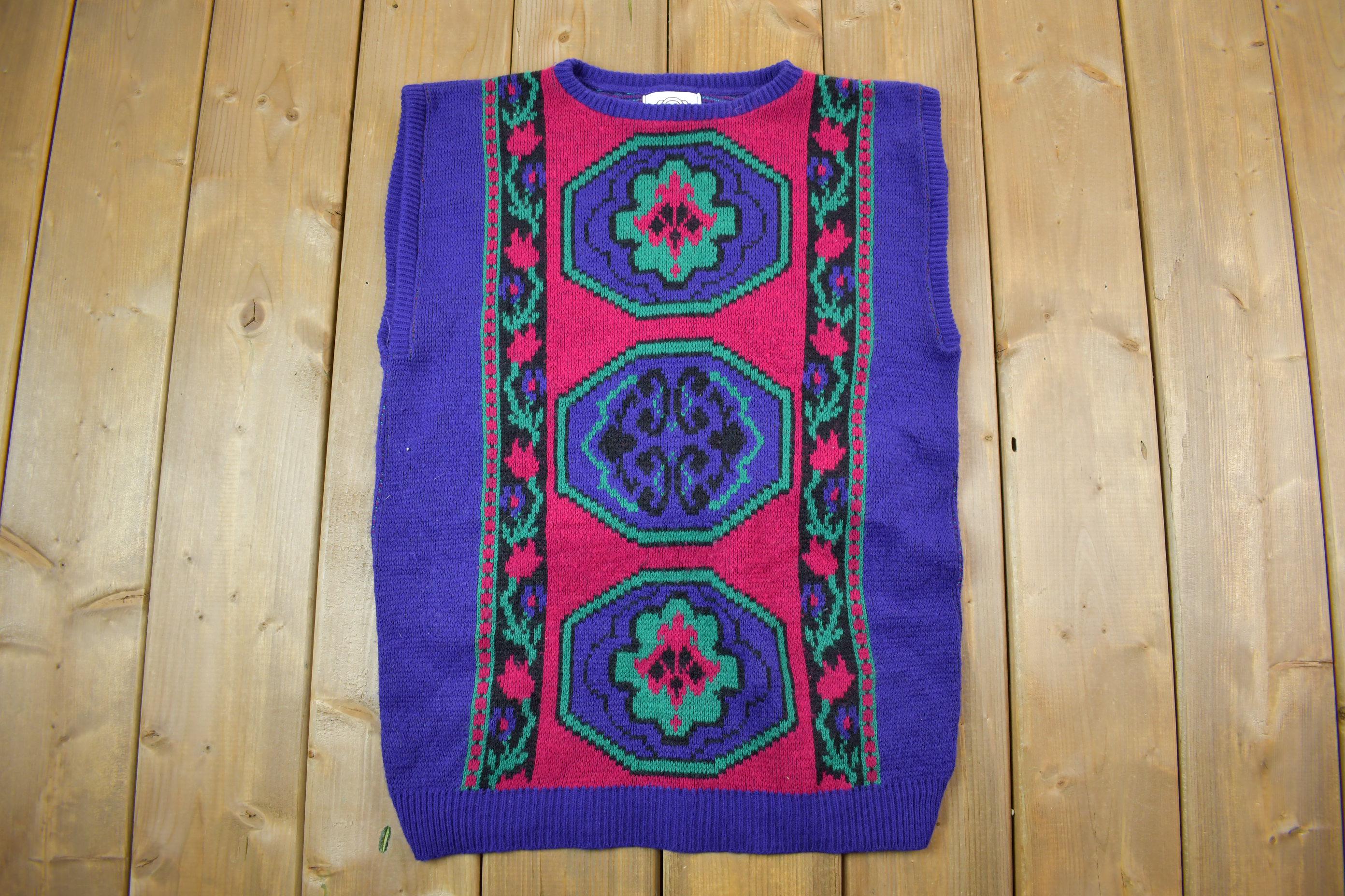Vintage 1990s pattern vest Sweatshirt
