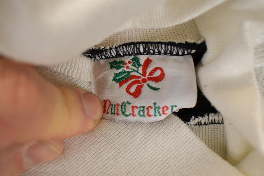 Vintage 1990s Nutcracker Big Bells Christmas Turtleneck Sweatshirt Women's XXL