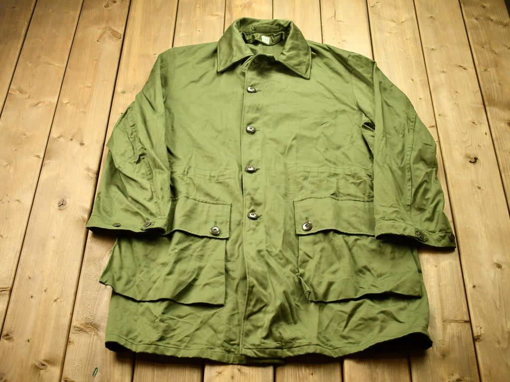 Vintage 1990s Military Button Up Overcoat