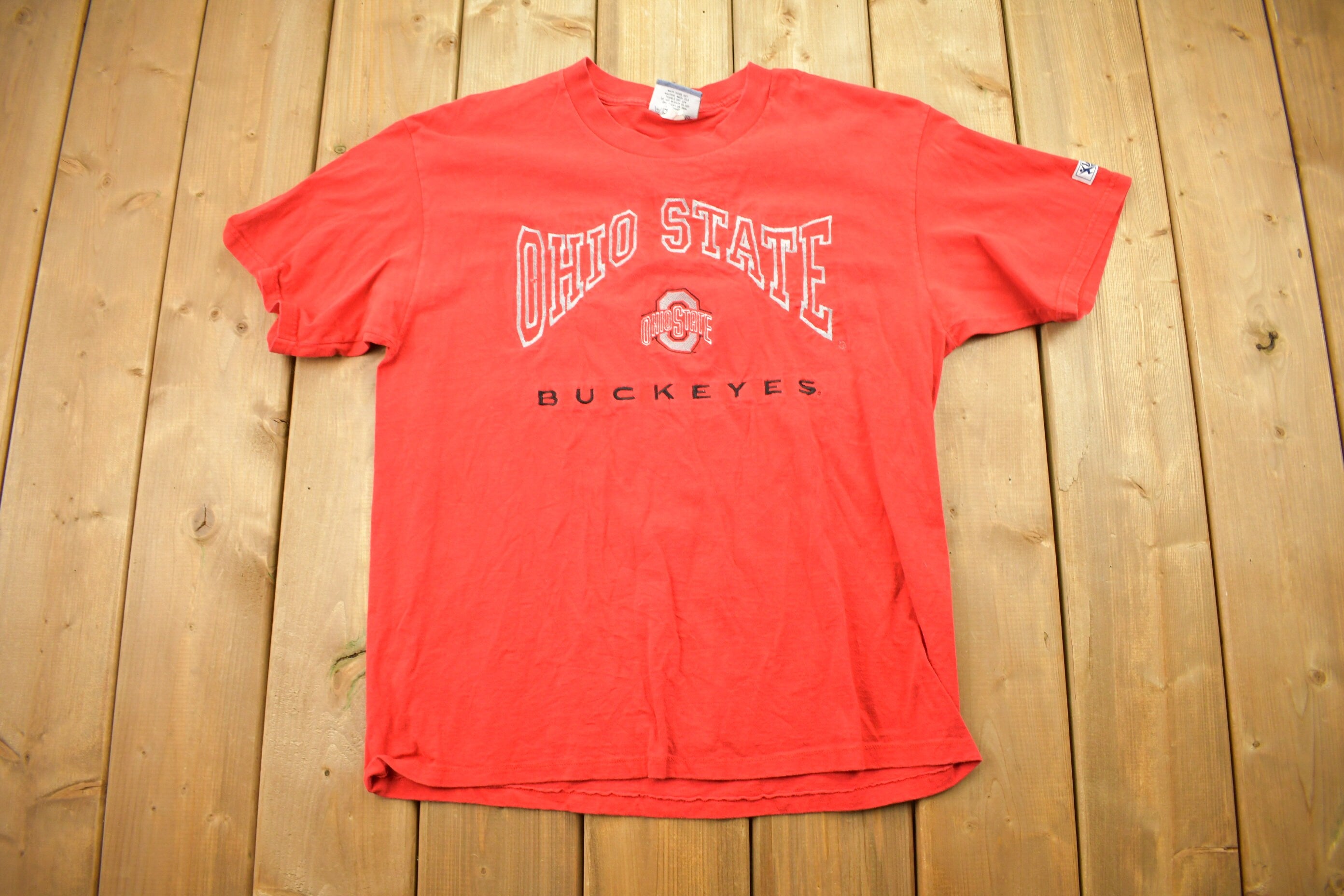 Vintage 1990s Ohio State University Buckeyes Embroidered T Shirt