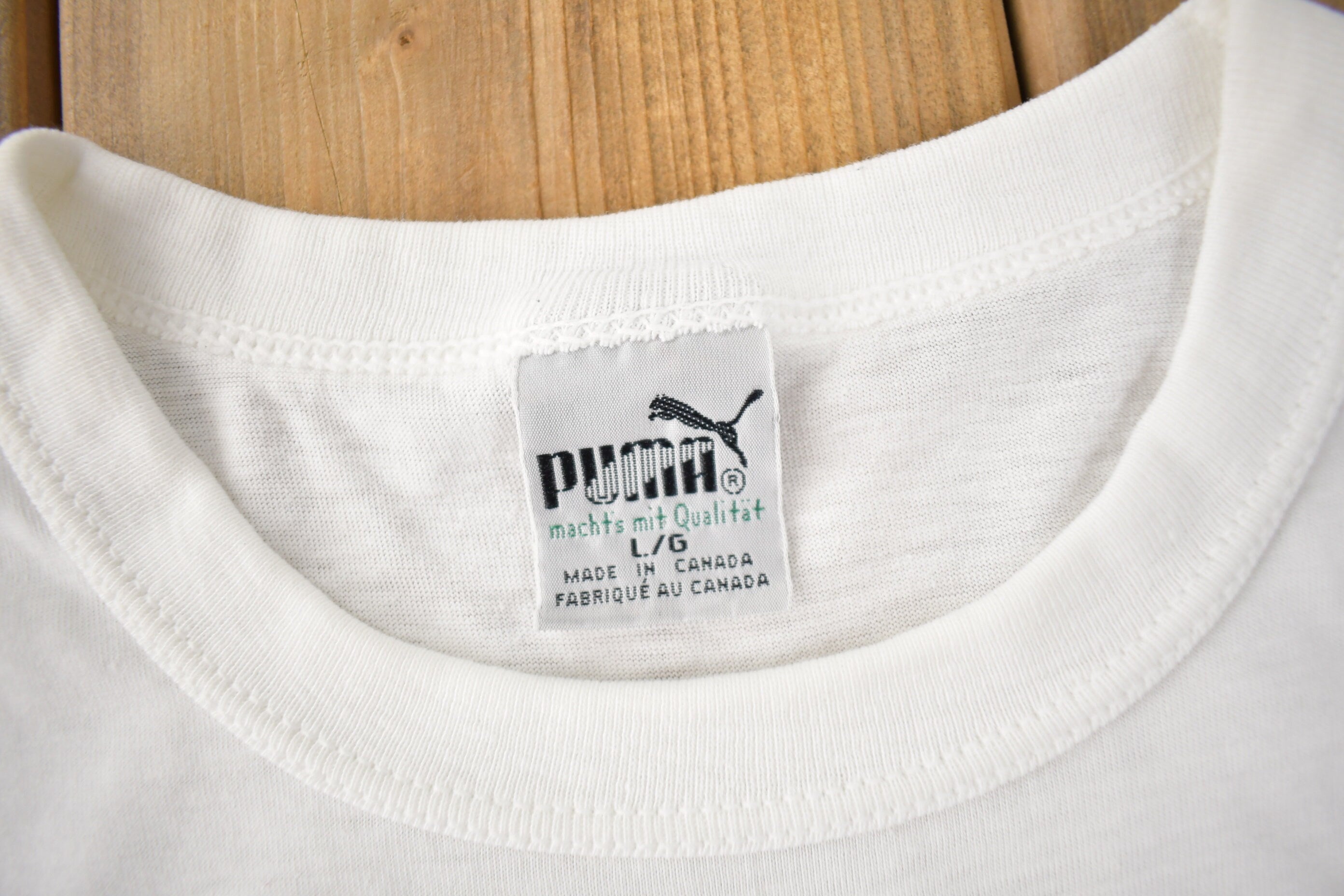Vintage 1988 Livin' On The Edge Kayakers Single Stitch Puma Graphic T Shirt Made In Canada