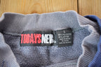 Vintage 1990s Crazy Front Pocket Navy Crewneck Sweatshirt