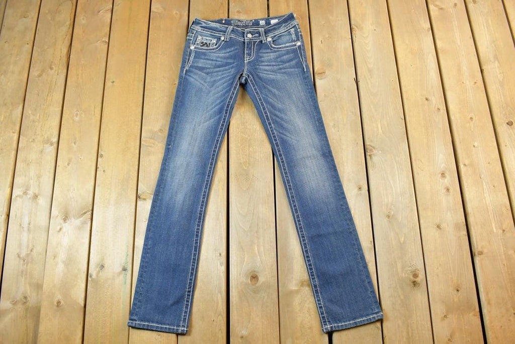 Vintage Y2K Miss Me Bedazzled Low Rise Jeans Size 26x31