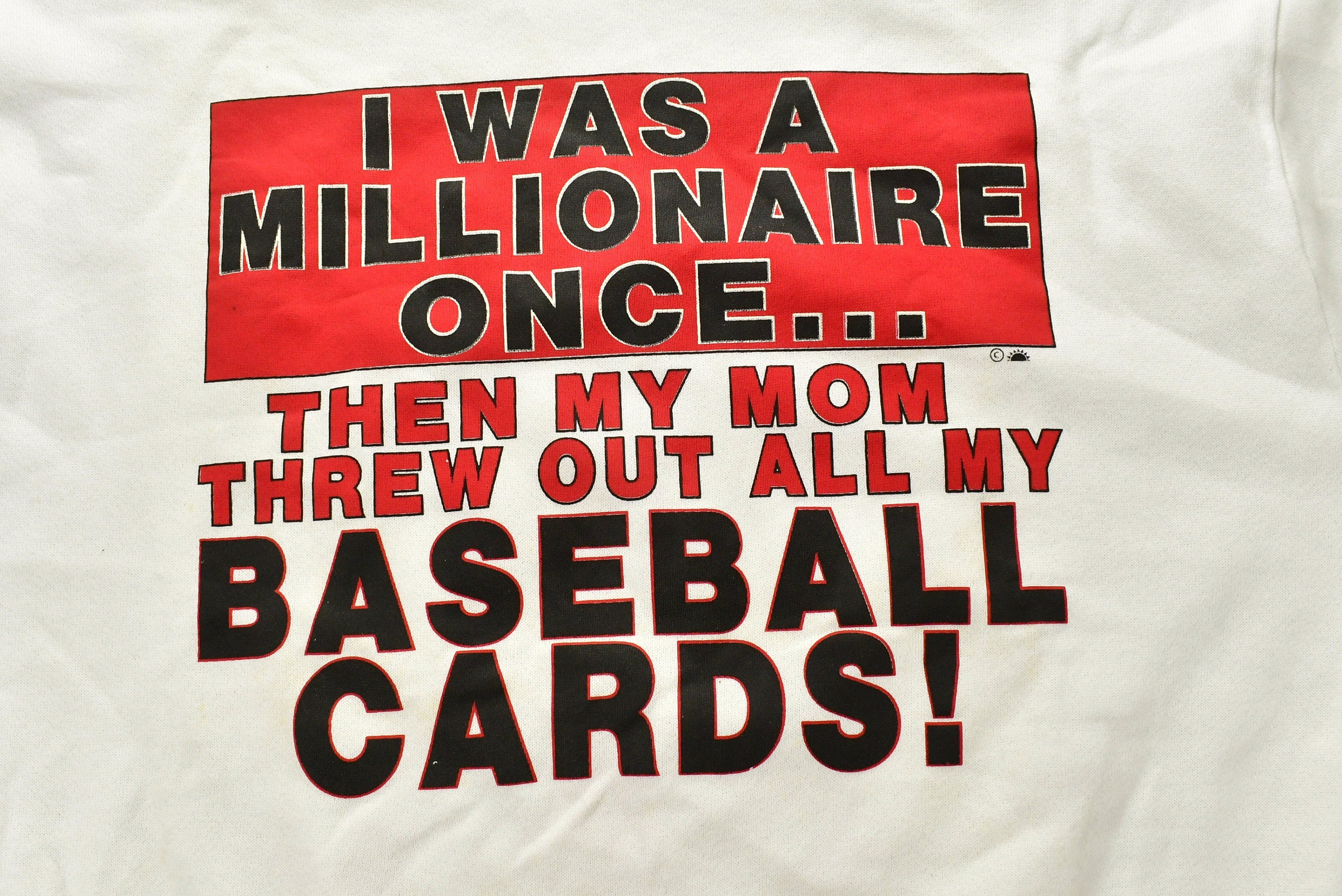 Vintage 1990s Funny Baseball Cards Crewneck Sweatshirt