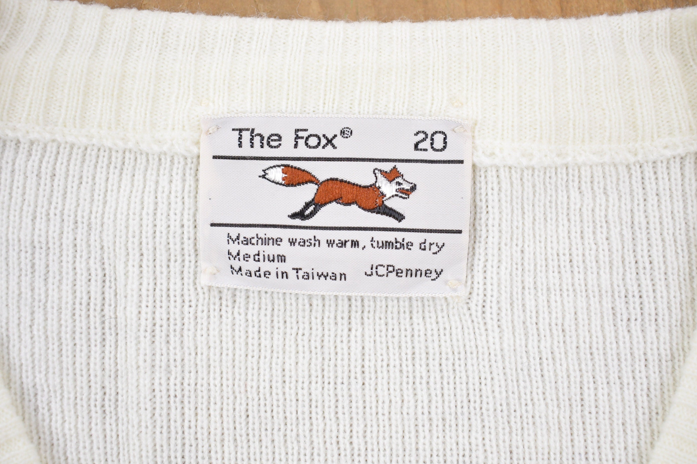 Vintage Knitted J.C Penny The Fox Sweater