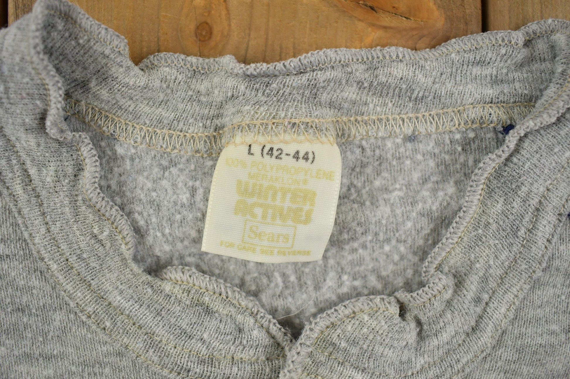 Vintage 1970s Sears Thermal Sweater Made In USA