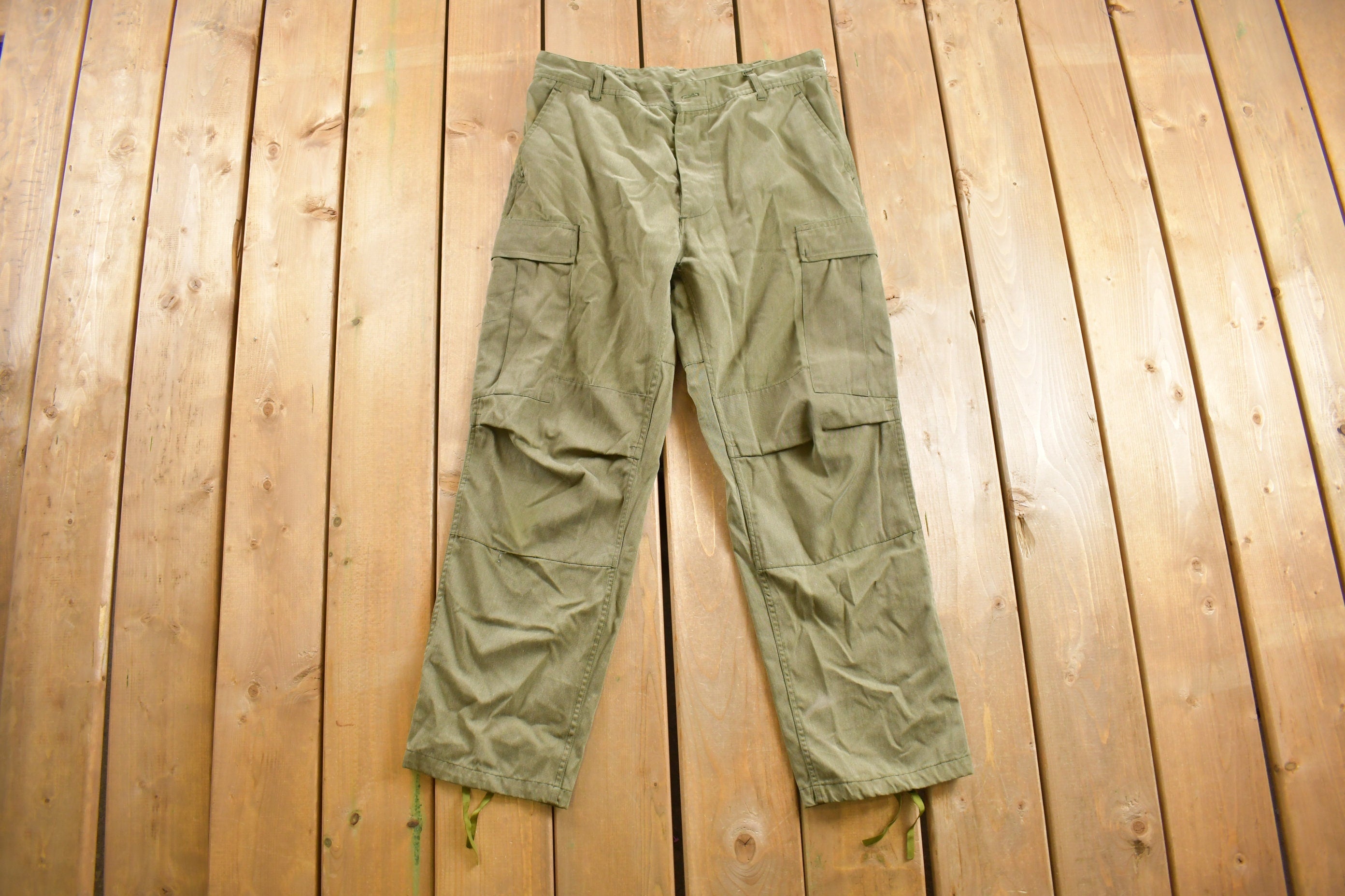 Vintage 1970s Military Wool Trousers Size 35 - 39 x 28