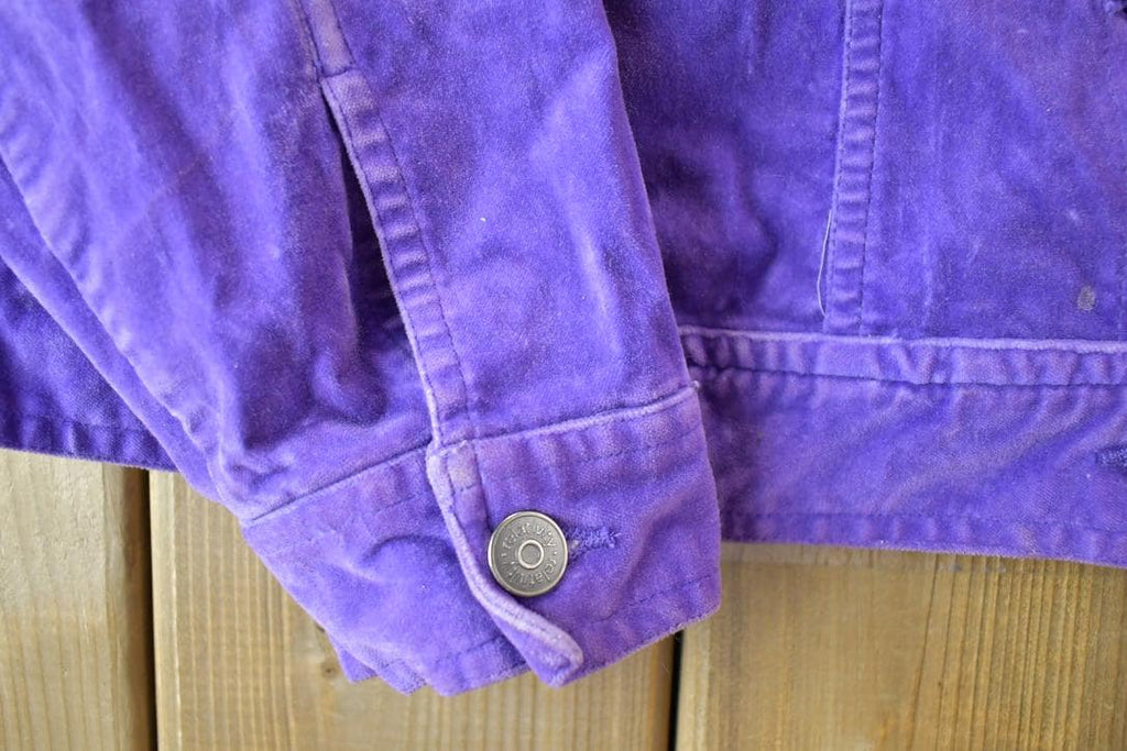 Vintage 1990s Purple Denim Button Up Shirt Jacket