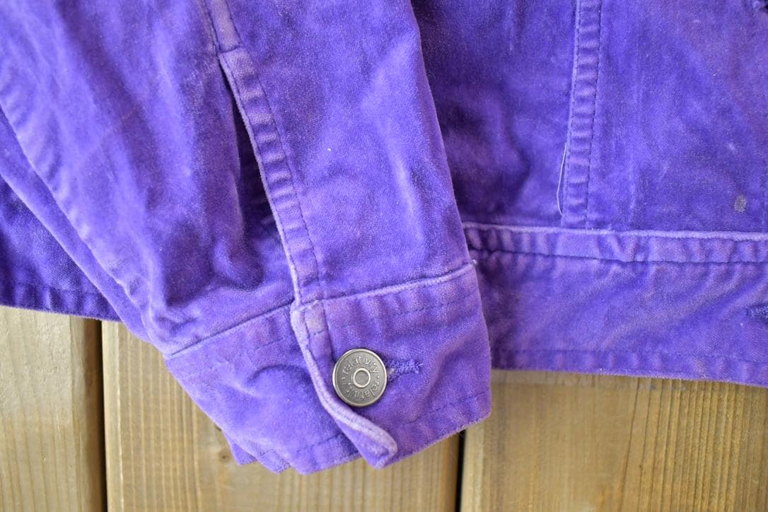 Vintage 1990s Purple Denim Button Up Shirt Jacket