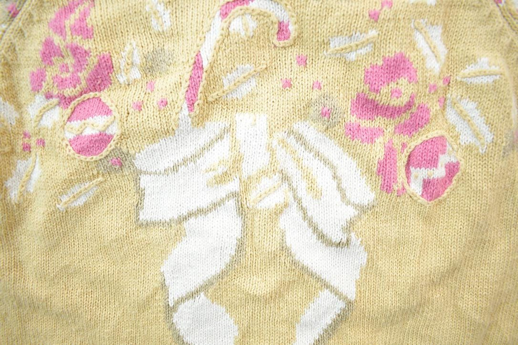 Vintage 1980s Leon Levin Hand Loomed Knit Christmas Crewneck Sweater