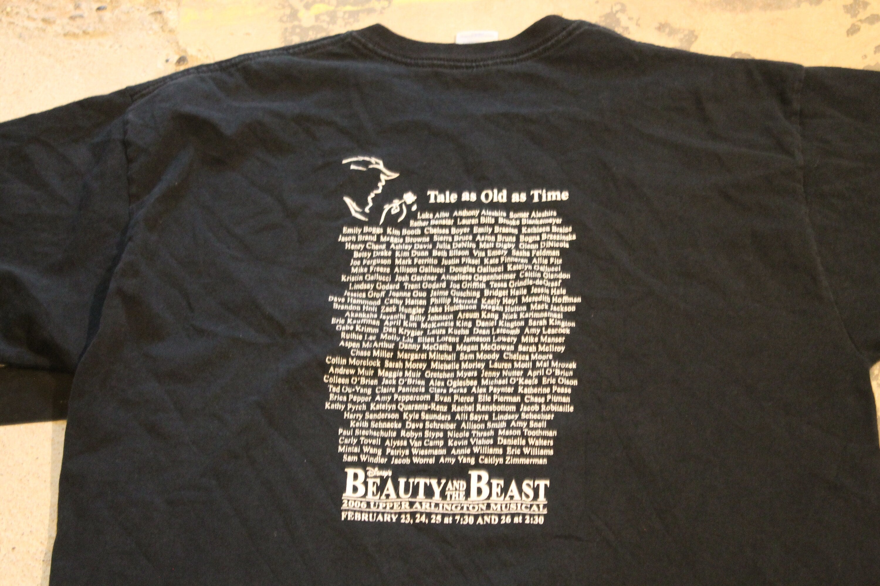 Vintage 1990s Beauty And The Beast Musical Promo T Shirt