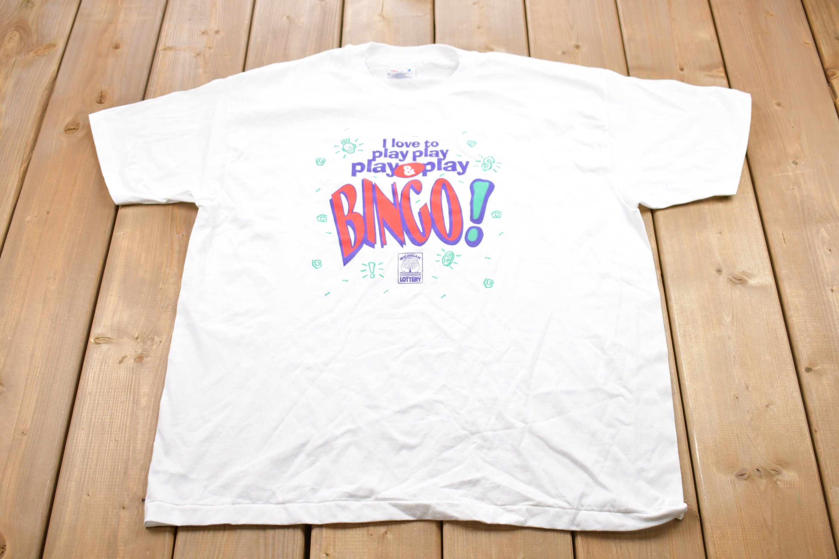 Vintage 1990s Bingo Graphic T-Shirt