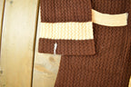 Vintage 1960s Knit Full Length Hooded Long Coat Men's Medium