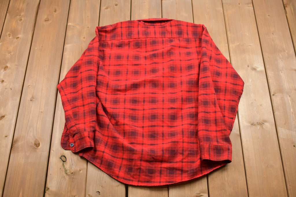 Vintage 1990s Plaid Flannel Button Up Shirt