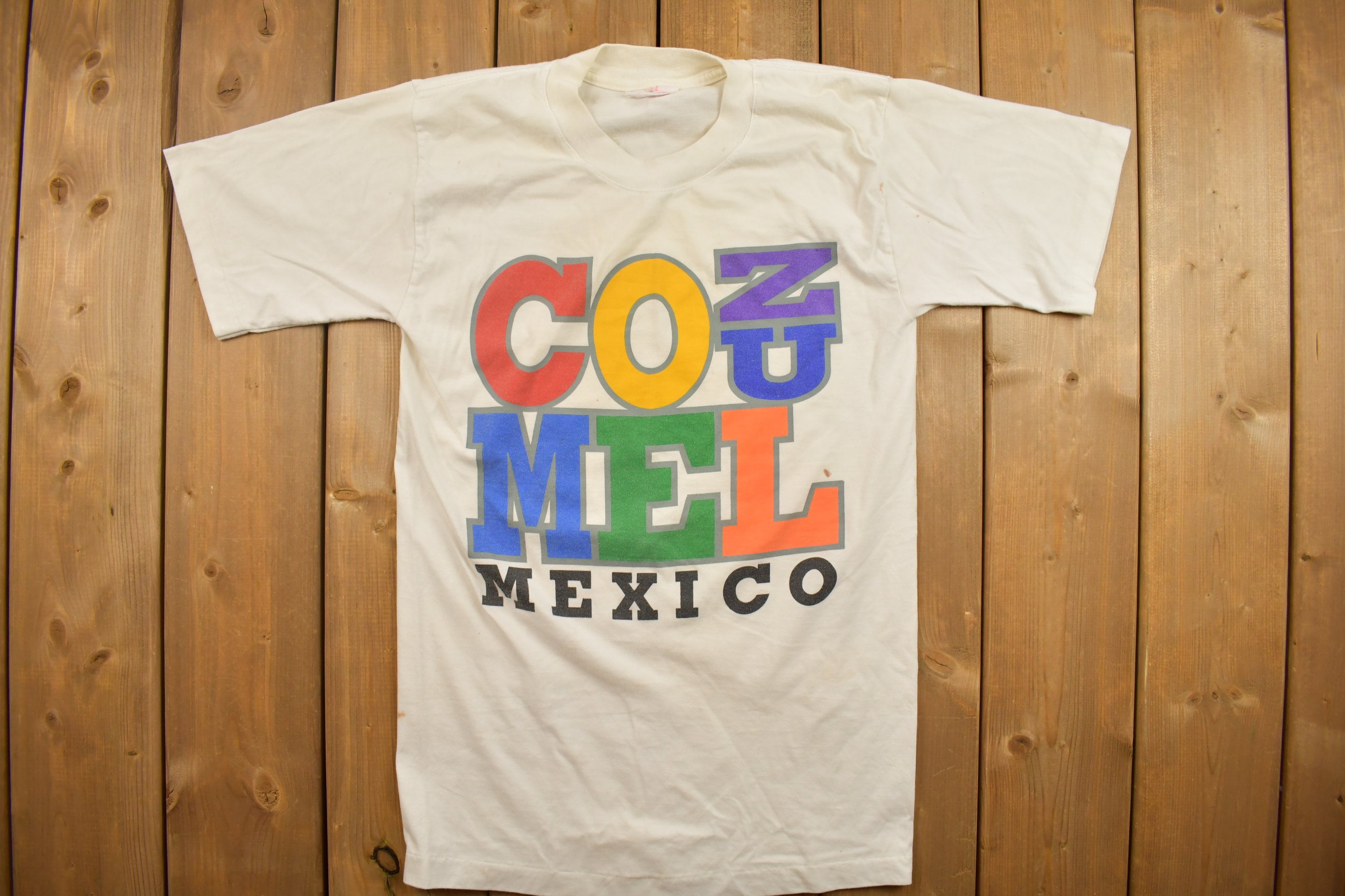 Vintage 1990s Mexico Cozumel Travel T-Shirt
