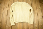 Vintage 1980s Pronto Gold Lambs Wool Blend Cardigan Sweater