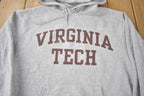 Vintage 1990s Virginia Tech University Collegiate hoodie Size Medium
