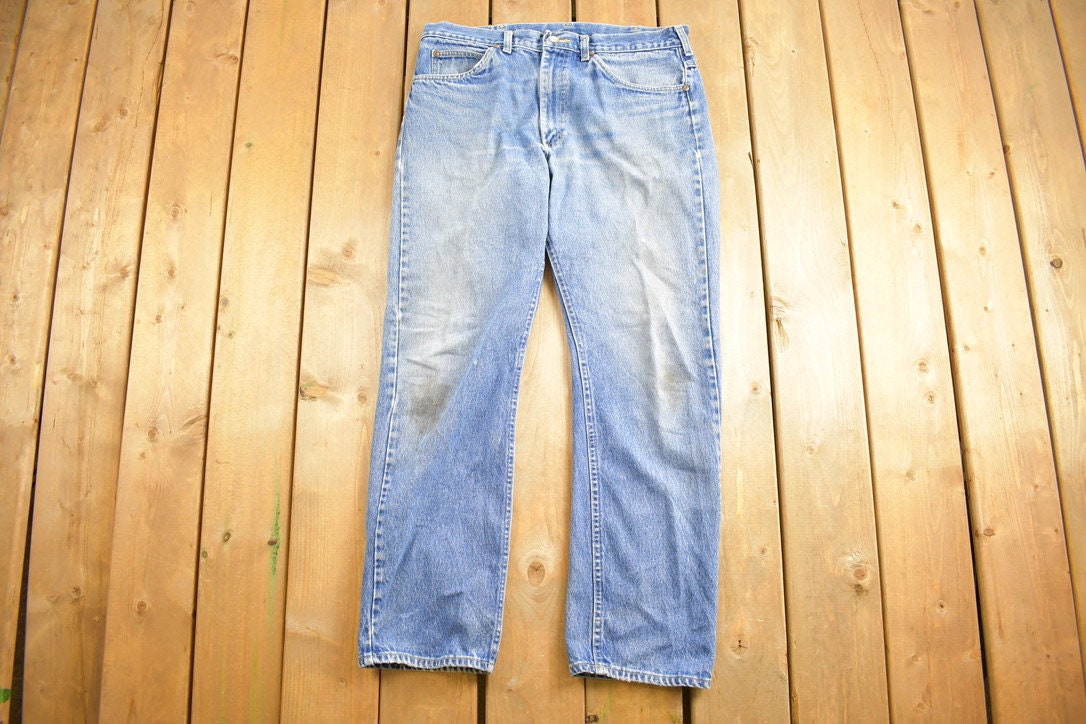 Vintage 1990's Lee Blue Jeans Size 35 x 30.5