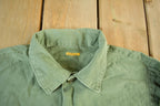 Vintage 1970s 1980s Army OG-107 Military Sateen Shirt Men's Medium  Field Combat Shirt  Militaria
