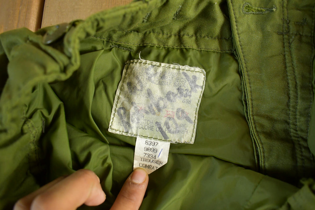 Vintage 1998 Army Military Green Combat Trousers Size 33 x 30