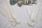 Vintage 1990s Wolf in Forest Graphic Long Sleeve Shirt