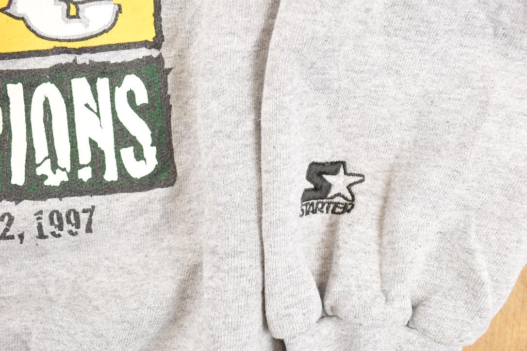 Vintage 1997 Starter Green Bay Packers NFC Championships NFL Crewneck Sweatshirt Mens L