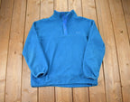 Vintage 1990s LL Bean Quarter Button Fleece Sweater / Made In USA / 90s Sweater / Streetwear / Athleisure / Hiking / Outdoorsman