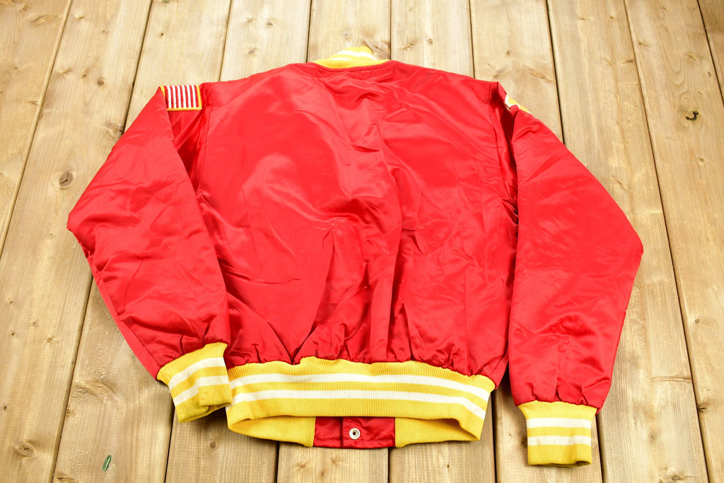 Vintage 1980s New Jersey Rockets Fleece Lined Satin Jacket
