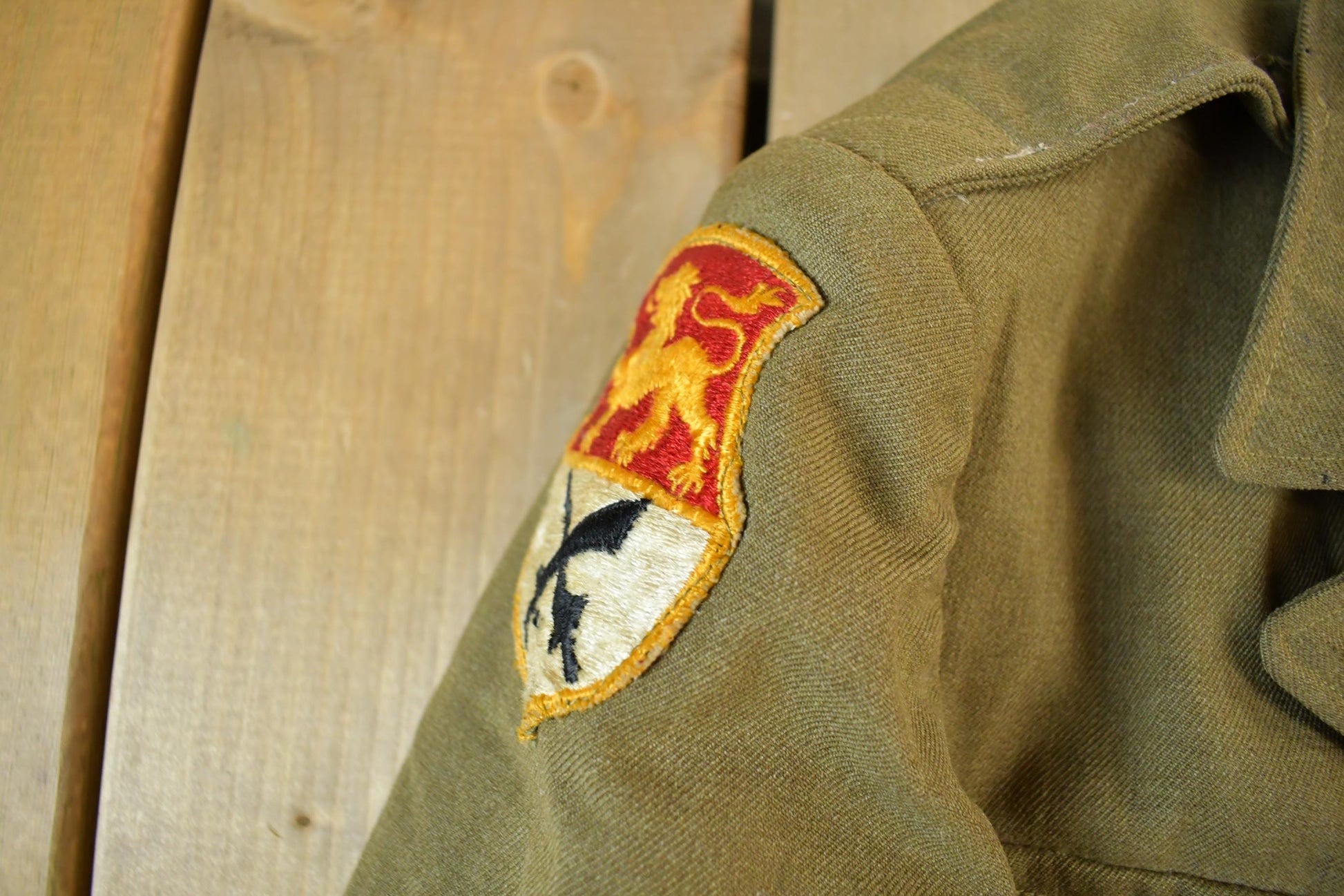 Vintage 1940s WW2 Ike Constabulary Wool Button Up Jacket Men's S